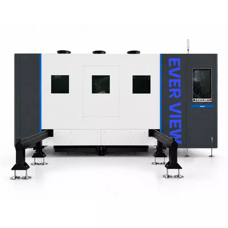 Üfüqi Böyük Qapalı Fiber Lazer Kəsmə Maşını